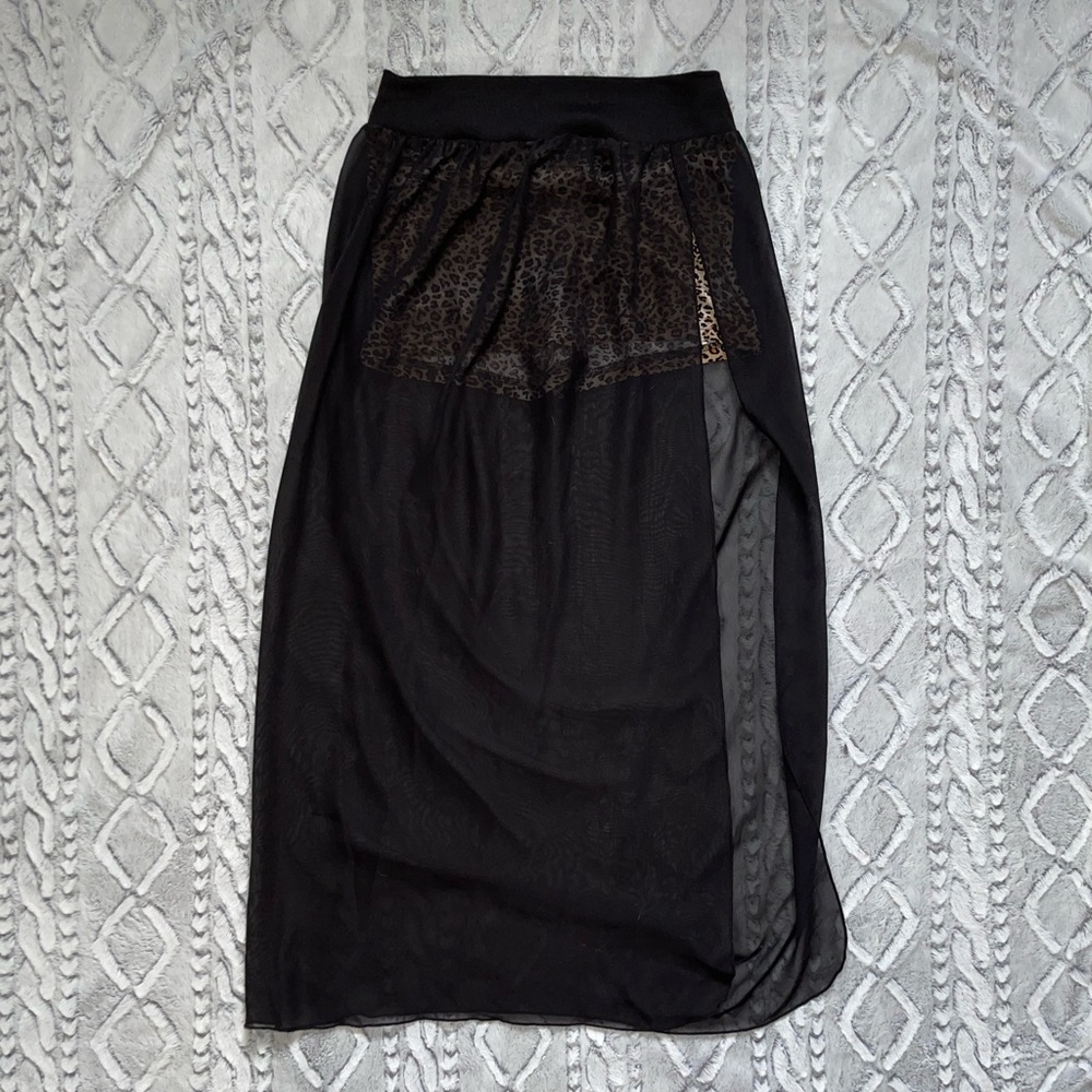 Valia Mesh Maxi Skirt with Shorts